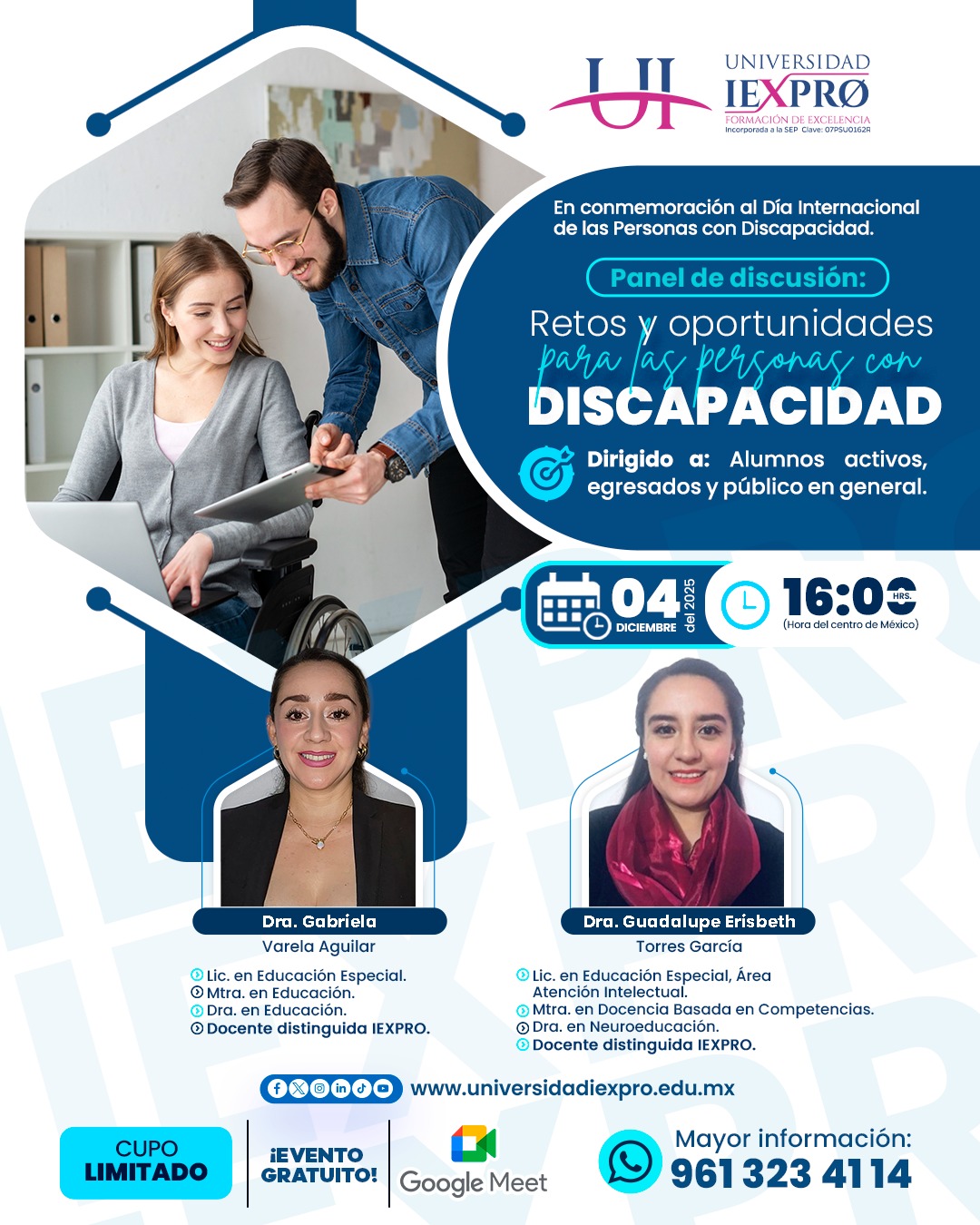 En	conmemoración al Día Internacional de las Personas con Discapacidad.