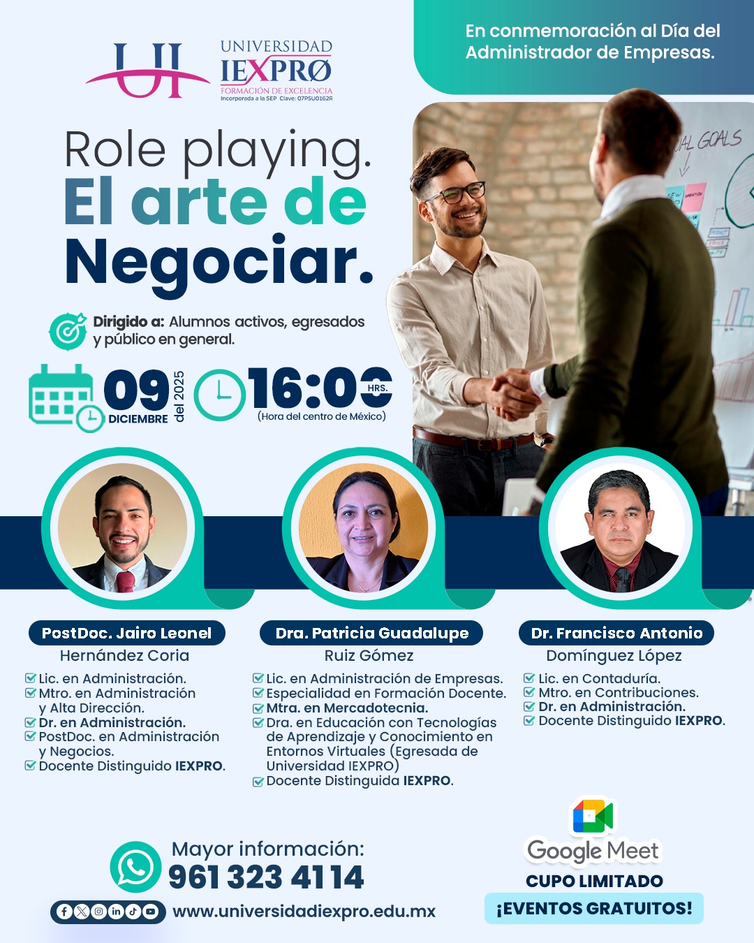 En	conmemoración al Día del Administrador de Empresas.