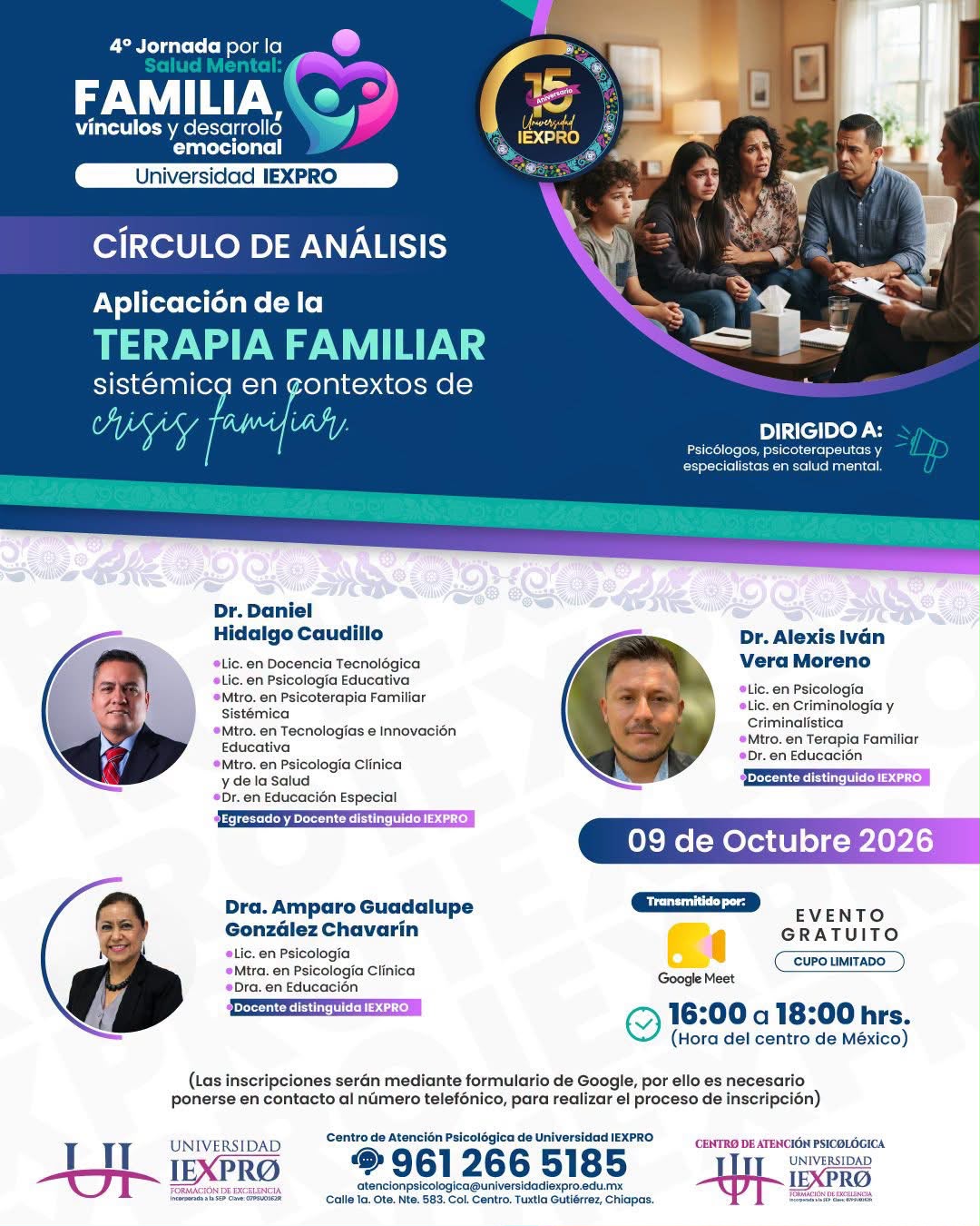 4° Jornada por la Salud Mental: FAMILIA, vínculos y desarrollo emocional — EVENTO GRATUITO