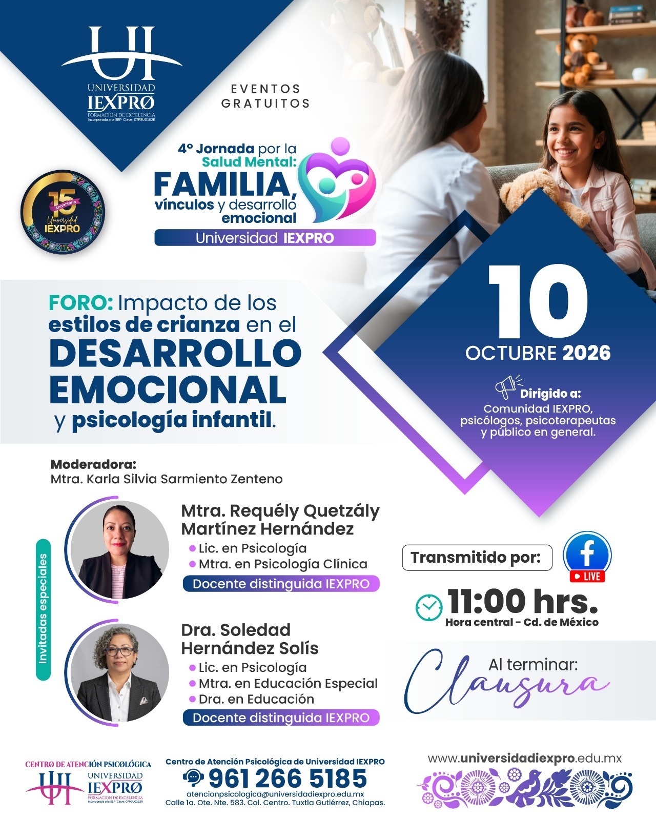 4° Jornada por la Salud Mental: FAMILIA, vínculos y desarrollo emocional