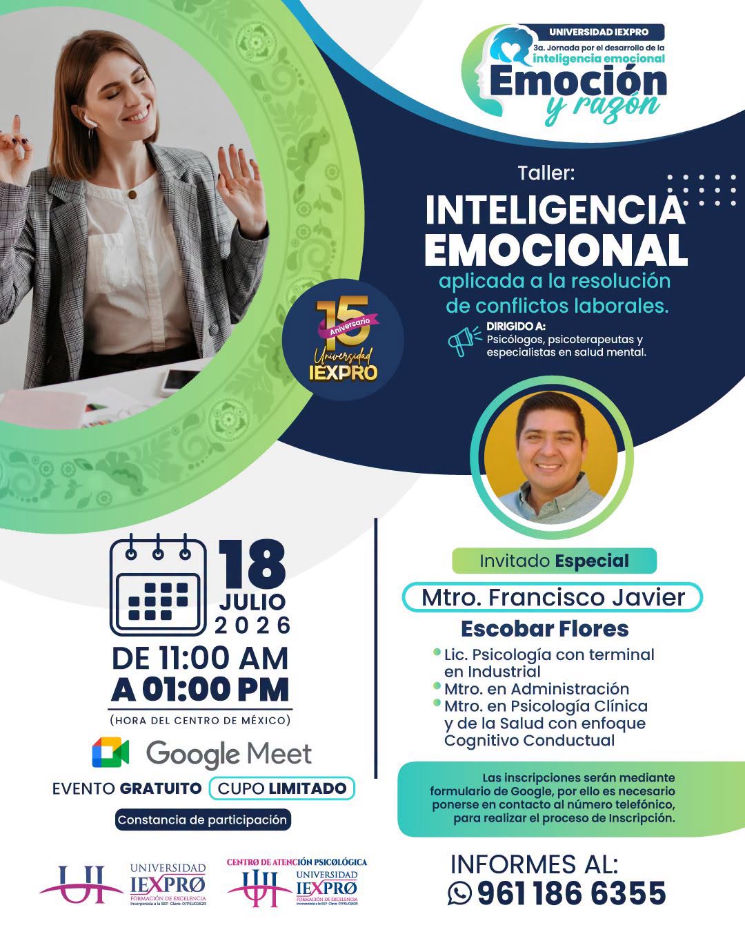 3a. Jornada por el desarrollo de la inteligencia emocional Emoción y razón
