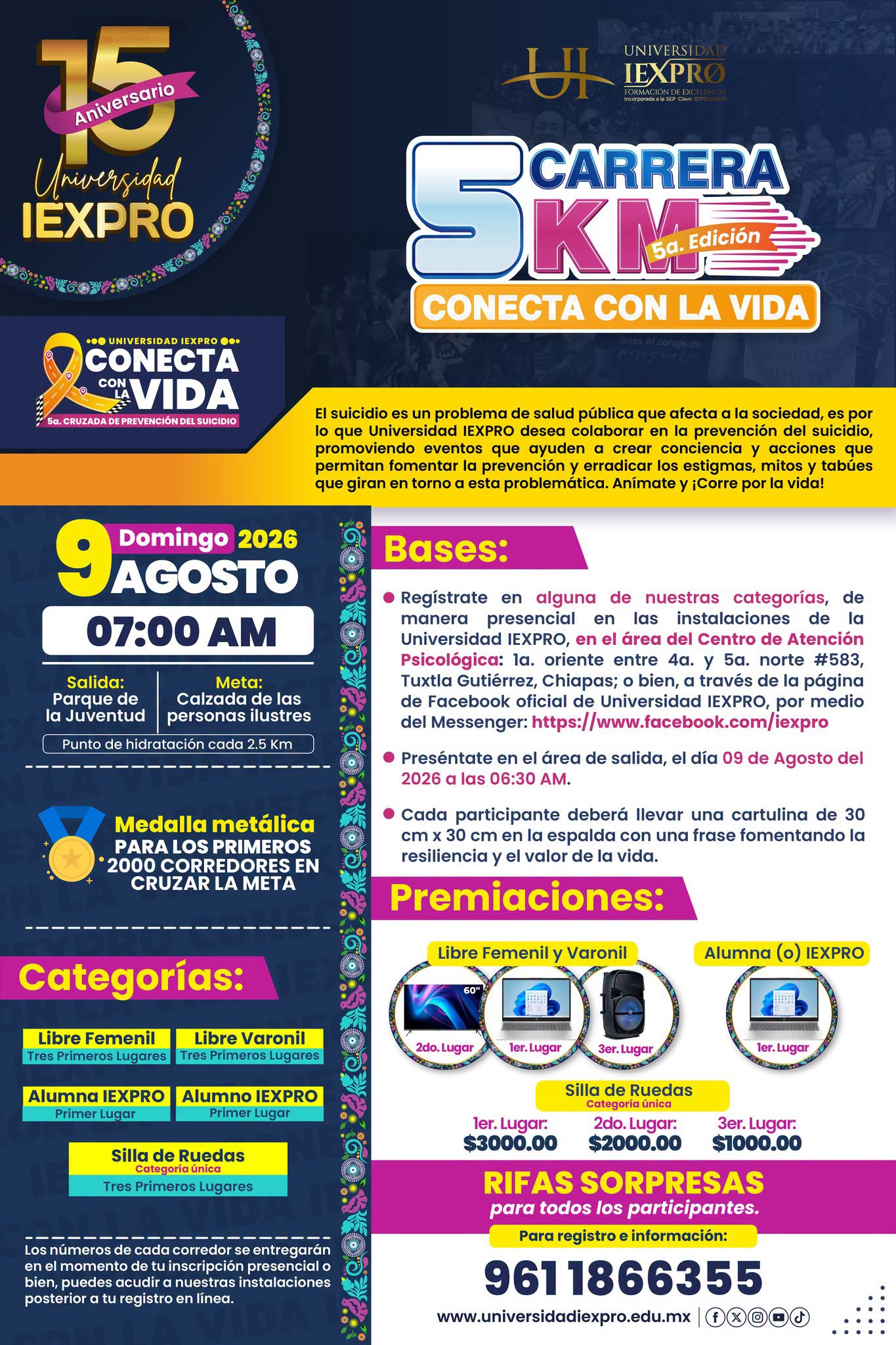 CARRERA 5KM 5a. Edición CONECTA CON LA VIDA