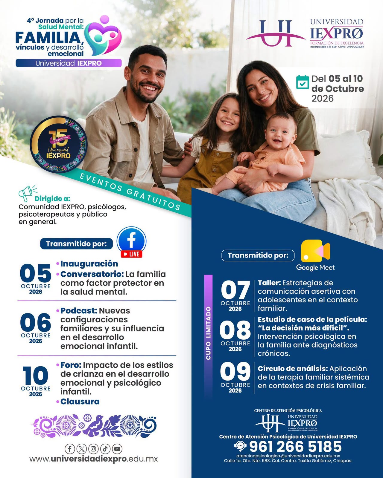 4° Jornada por la Salud Mental: FAMILIA, vínculos y desarrollo emocional